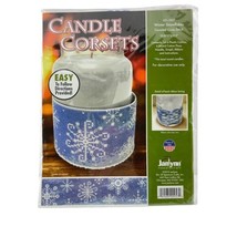 Janlynn Candle Corsets Jar Wrap Decor Winter Snowflakes Counted Cross Stitch Kit - £15.11 GBP