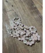 Vtg. Pink Rose Quartz Hand Knotted Bead Necklace 36” - $57.06 CAD