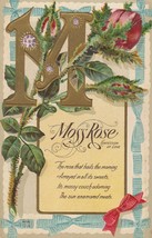 Vintage Postcard Moss Rose Confession of Love Embossed Unused - £7.00 GBP