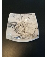 beautiful unique 7.5&quot; square raised edge textured ashtray or candy dish - $49.50