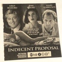 Indecent Proposal Tv Guide Vintage Print Ad Robert Redford Demi Moore Tpa13 - £4.66 GBP