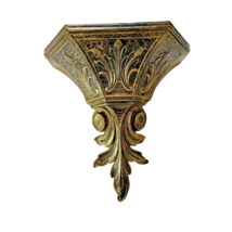 Vintage Syroco Hollywood Regency Gold Gilt Wall Pocket Sconce - $24.74