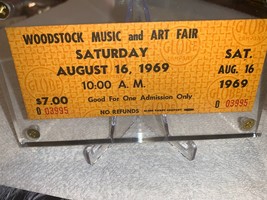 Woodstock 1969 Ticket Advance Mail Order $7 Saturday Jimi Hendrix Joplin Usa - £205.75 GBP