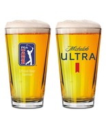 Michelob Ultra PGA Golf Pint Glass Set - New - Set of 2 - £21.86 GBP