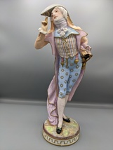 Large Antique Vion &amp; Baury  French Polychrome Porcelain Figurine Nobleman 13.5&quot; - £411.34 GBP