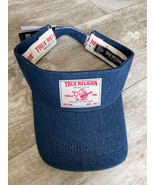 True Religion Buddha Logo Patch Adjustable Denim Visor Hat - $15.00