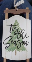 P.Graham Dunn Christmas Holiday Tis The Season Wood Ornament - NEW! - £8.75 GBP
