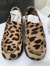 Via Spiga NEW IN BOX Animal Leopard Print Calf Hair Vintage 2001 Size 6 M Loafer - £56.51 GBP