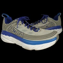 Hoka One Bondi 6 Blue Frost Gray Men US 11 2E Wide Trail Hiking Running Shoes - £63.03 GBP