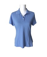 Greg Norman Polo Shirt Womens M Blue Short Sleeve Play Dry Stretch - $12.28