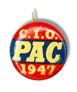 Vintage CIO-PAC Congress of Industrial Organizations Union Pin 1947  - $18.99