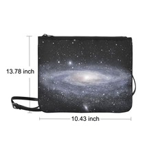 Galaxy Space Universe Stars Nylon Slim Clutch Bag 10.43&quot;(L) x 13.78&quot; (H) - £18.98 GBP