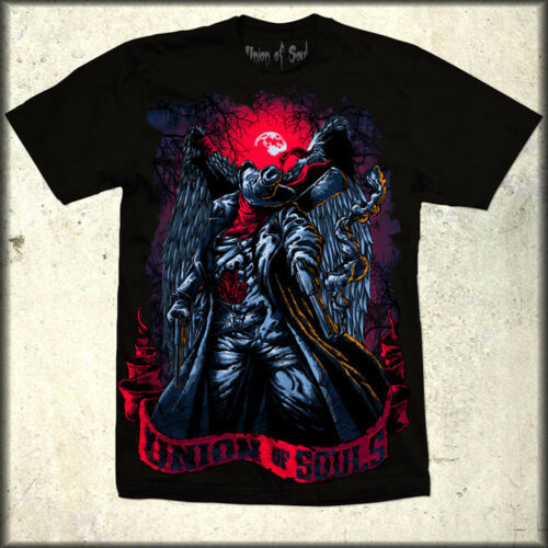 Primary image for Union Of Souls Gunslinger Skeleton Grim Reaper Cowboy Western Mens T Shirt Black