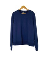 Eddie Bauer Men&#39;s Medium Long Sleeved Crew Neck Sweatshirt Navy Blue Sup... - $22.49