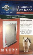 Petsafe Freedom Aluminum Pet Dog Door Medium 1-40 lb Flap Opening 8 1/4”x12 1/4” - £62.12 GBP