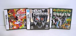 (3) Nintendo DS Games Transformers Revenge Decepticons, Destruction, Bakugan - £14.06 GBP