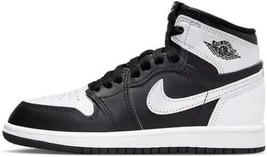 Jordan Little Kids 1 Retro High OG Basketball Sneakers, Black/White-whit... - £77.86 GBP