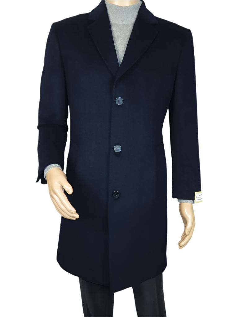 Men's CASILA Turkey Top Winter Coat Wool, Cashmere Blend 403140-14 Navy Blue