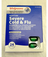 Walgreens Nighttime Severe Cold &amp; Flu 24 Softgels Maximum Strength EXP. ... - $216.91 MXN