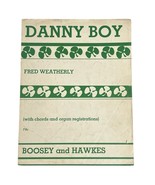 Danny Boy Fred Weatherly Sheet Music Chords &amp; Organ Registrations Boosey... - $356.19 MXN