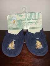 Classic Pooh Embroidered Baby Booties 6-12 Month NEW - $9.40
