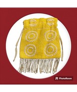 Vintage antique beaded purse 1920’s-1930’s yellow - $48.59 CAD