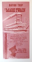 Vintage Bayou Trip Mark Twain New Orleans Steamboat Tour Flyer Ad - $8.00