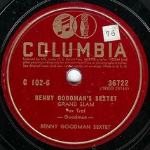 Columbia 78 #36722 - &quot;Grand Slam&quot; &amp; &quot;Poor Butterfly&quot; -  Benny Goodman - £3.95 GBP