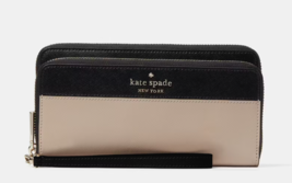 New Kate Spade Staci Large Carryall Wristlet Wallet Warm Beige Multi / Dust bag - £74.82 GBP