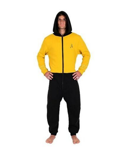 Primary image for Classic Star Trek Command UniSex Zippered Jumpsuit Pajamas w/ Hood SMALL/MED NEW