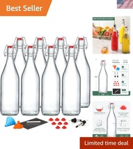 Elegant 8 Pack Swing Top Glass Bottles, 33oz Airtight for Brewing &amp; Ferm... - $45.00