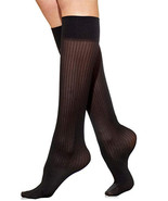 Ladies Silkies Classic Ribbed Trouser Socks Sz Regular 2 Pair Pack In Black - £5.92 GBP