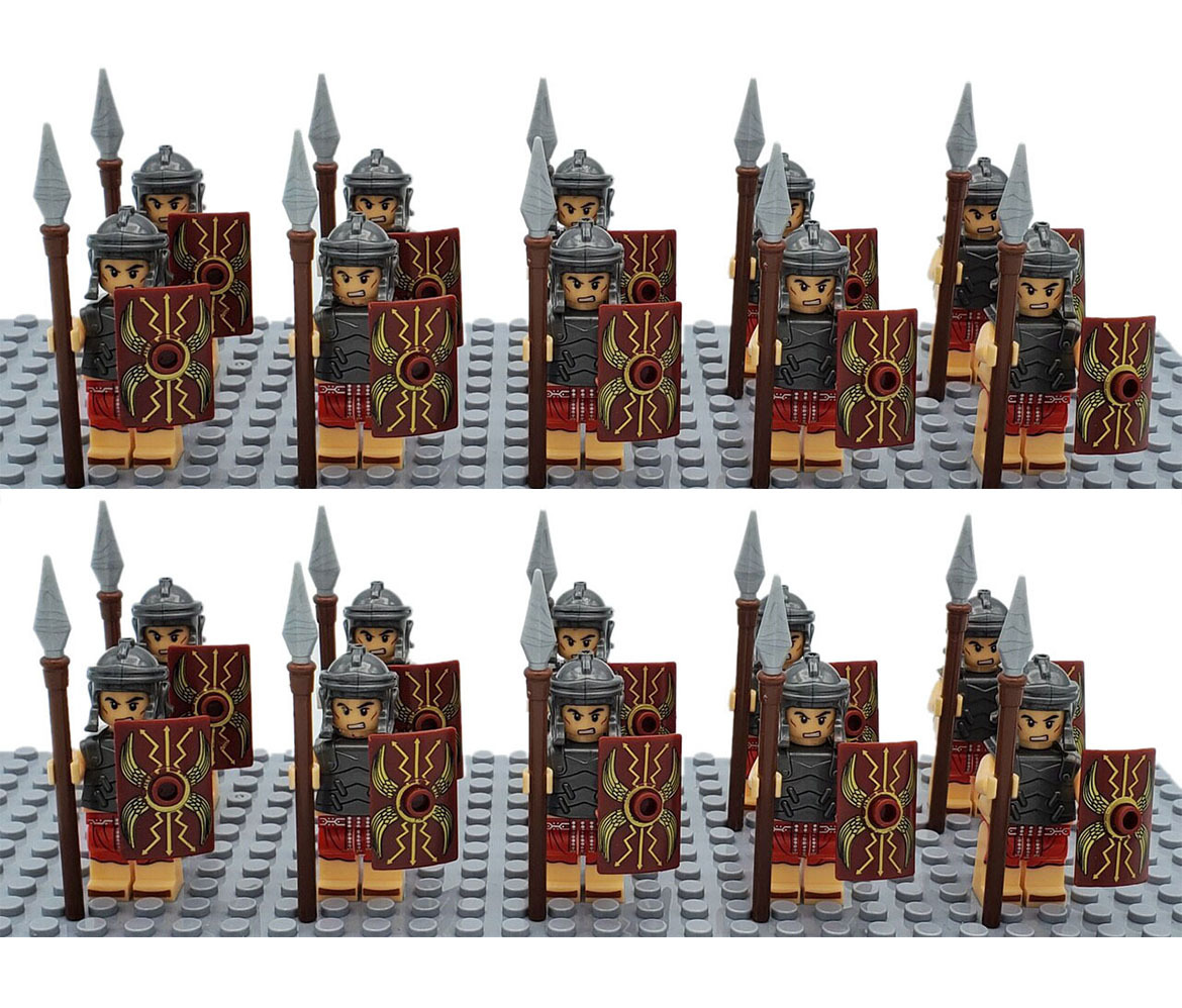 The Ancient Roman Legionnaires with Spear and Shield Army 20 Minifigures