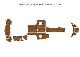 2014 Chaparral 246 SSI Swim Platform Cockpit Boat EVA Foam Teak Deck Flo... - $930.00
