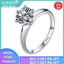 Promotion! With Certificate Luxury 8mm 2ct Lab Diamond Gemstone Ring Bridal Wedd - £64.62 GBP