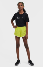 new NIKE girl&#39;s TEMPO RUNNING SHORTS sz L (12-14years) Green Pink Sport ... - £14.16 GBP