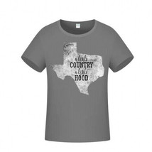 Texas T Shirt   A Little Country A Little Hood Crew Neck - Short Sleeve ... - £15.98 GBP