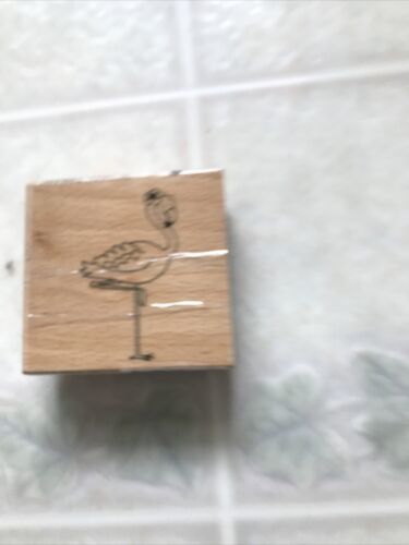 Rubber Stamp Flamingo, NEW Wood Mounted, Studio G 2015 Hot Fudge Studio - $16.12