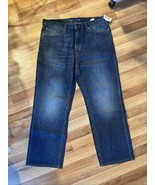 Old Navy Straight Loose Famous Jeans Men&#39;s Size 36x30 Blue Medium Wash 5... - $474.98 MXN