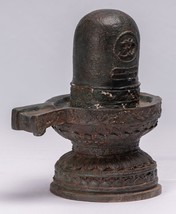 Antigüedad Indio Estilo Bronce Shiva Linga / Lingnum &amp; Yoni - 27cm/27.9cm - £496.53 GBP