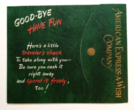 American Express A Wish Company Hallmark Fun Travelers Check Greeting Ca... - $9.99