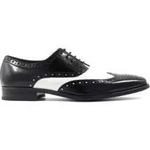 25092-111 Stacy Adams Tinsley Wingtip Oxford Men's Shoes Black White Lace Up image 6