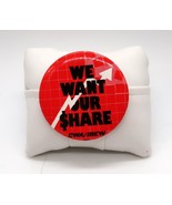 Vtg CWA IBEW We Want Our Share Electrician Communication Union Worker 2&quot;... - €12,86 EUR