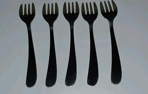 Vintage Stainless Steel Denmark Infant Baby Fork Giraffe and Egret 5" Set of 5 Item image 3