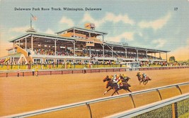 Wilmington De~Delaware Park Horse Race Track~ Postcard - £4.53 GBP