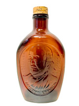 Log Cabin Syrup Vintage 1976 Embossed Bicentennial 1776 Benjamin Franklin Flask - £7.78 GBP