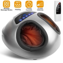 Electric Foot Massager Heat Therapy Kneading Air Compression Machine Intensity T - £82.83 GBP
