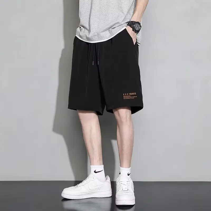 Ice Silk Men&#39;s Shorts M-5XL Quick Drying Casual Shorts Drawstring Short Pants Sw - £83.67 GBP