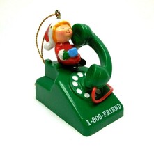 Christmas Ornament Elf on Rotary Phone Avon Someone Special 1-800-Friend - £11.06 GBP