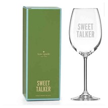 KATE SPADE Uncorked Sweet Talker Wine Glass 16 Oz Crystal Czech Republic... - $32.99
